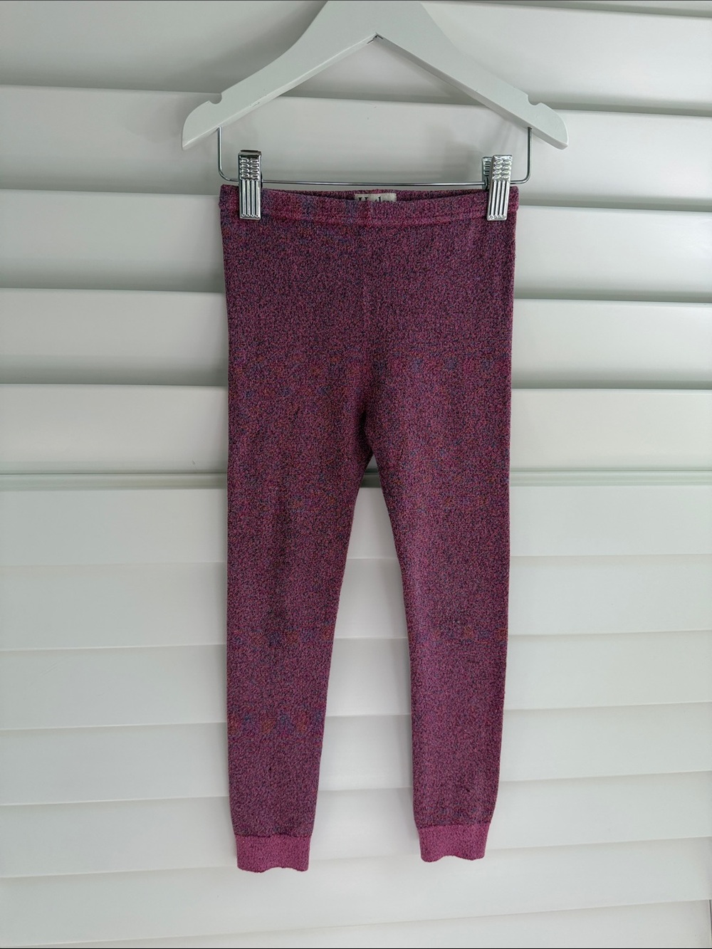 Hatley Heathered Pink Kids Leggings